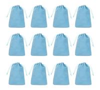 PATIKIL Sacchetti Regalo in Velluto, 12pz 4 x 6 Pollici Sacchetto di Velluto Coulisse Sacchetto Gioielli Confezione Regalo per Matrimonio Festa Compleanno Festival Azzurro