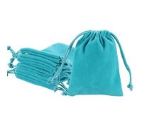 PATIKIL Sacchetti Regalo in Velluto, Pz21 Sacchetti Gioiello con Coulisse in Velluto da 2 x 3.6 Pollici per Matrimoni, Feste di Compleanno, Festival, Colore Blu Pavone