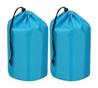 PATIKIL Sacco, 2 Pezzi 6 x 13 Pollici Sacco Impermeabile per Esterno Portatile con Cordino Patta Polvere Leggero per Sacchi a Pelo da Campeggio Escursionismo Viaggio, Blu