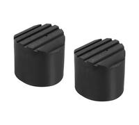 PATIKIL Scaletta Antiscivolo Piedi 2,2"/56mm 2pz Gomma Rotondo Piedino Protettivo Tappetino Cuscino Ricambio per Telescopico Pieghevole Estensibile Protezione Nero
