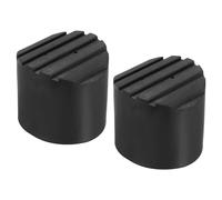 PATIKIL Scaletta Antiscivolo Piedi 3,4"/85mm 2pz Gomma Rotondo Piedino Protettivo Tappetino Cuscino Ricambio per Telescopico Pieghevole Estensibile Protezione Nero