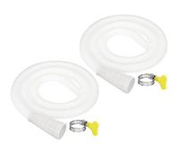 PATIKIL Scarico Condizionatore d'Aria 33 Piedi 2 Pezzi 6 Dimensioni 20-30mm Bocca Universale Scarico Ac Morsetto Sostituzione Prolunga Unità Mini-Split Finestra Ac Rubinetto Bianco