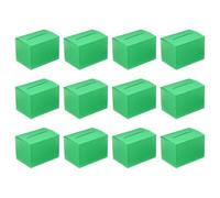 PATIKIL Scatola delle Suggestioni in Cartone, 12 Pezzi 16,5 x 11,4 x 11,4 cm Urna con Pannello Intestazione Rimovibile per Suggerimenti, Raccolta, Mancia, Donazioni, Votazioni, Verde