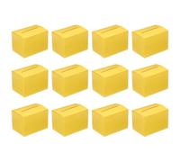 PATIKIL Scatola delle Suggestioni in Cartone, 12pz 6,5 x 4,5 x 4,5 Pollici Urna con Pannello Intestazione Rimovibile Urna per Suggestioni, Raccolta, Mancia, Donazione, Votazione, Giallo