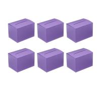 PATIKIL Scatola delle Suggestioni in Cartone, 6pz 6,5 x 4,5 x 4,5 Pollici Urna con Pannello Intestazione Rimovibile Urna per Suggestioni, Raccolta, Mancia, Donazione, Votazione, Viola