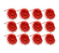 PATIKIL Sciarpe da Ballo, 12pz Sciarpe Quadrate da Giocoleria 60cm x 60cm per Giochi Ballo Musica Magia Attività Performance Abbigliamento, Rosso