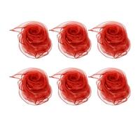 PATIKIL Sciarpe da Ballo, 6pz Sciarpe Quadrate da Giocoleria 60cm x 60cm per Giochi Ballo Musica Magia Attività Performance Abbigliamento, Rosso