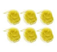 PATIKIL Sciarpe da Ballo, 6pz Sciarpe Quadrate da Giocoleria 60cm x 60cm per Giochi Ballo Musica Magia Attività Performance Abbigliamento, Giallo