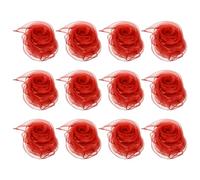 PATIKIL Sciarpe da danza, 12 pezzi, quadrate, per giocoleria, 45,7 x 45,7 cm, per giocare a musica magica, attività di giocoleria, colore: rosso