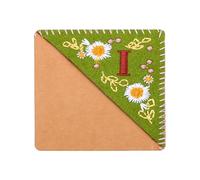 PATIKIL Segnalibro Angolare Ricamato Personalizzato, Carino Fiore Feltro Cucito Triangolo Manuale Libro Pagina Segno per Donne Uomini Amante Insegnante, Verde, Lettera I