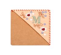 PATIKIL Segnalibro Angolare Ricamato Personalizzato, Carino Fiore Feltro Cucito Triangolo Manuale Libro Pagina Segno per Donne Uomini Amante Insegnante, Rosa, Lettera M