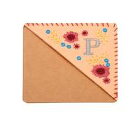 PATIKIL Segnalibro Angolare Ricamato Personalizzato, Carino Fiore Feltro Cucito Triangolo Manuale Libro Pagina Segno per Donne Uomini Amante Libro Insegnante, Rosa, Lettera P