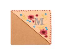 PATIKIL Segnalibro Angolare Ricamato Personalizzato, Carino Fiore Feltro Cucito Triangolo Manuale Libro Pagina Segno per Donne Uomini Amante Libro Insegnante, Rosa, Lettera M