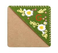 PATIKIL Segnalibro Angolare Ricamato Personalizzato, Segnalibro a Triangolo in Feltro con Fiori Cuciti a Mano per Amanti della Lettura, Insegnanti, Fai da Te, Verde, Lettera g