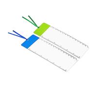 PATIKIL Segnalibro Lente Ingrandimento con Righello, 2pz 3X Ingrandimento Foglio Pagina Lente Ingrandimento Lente per Basso Visione Persone Lettura Libro Rivista Giornale, 2 Colore