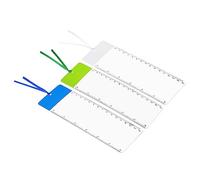 PATIKIL Segnalibro Lente Ingrandimento con Righello, 3pz 3X Ingrandimento Foglio Pagina Lente Ingrandimento Lente per Basso Visione Persone Lettura Libro Rivista Giornale, 3 Colore