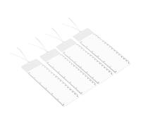 PATIKIL Segnalibro Lente Ingrandimento con Righello, 4pz 3X Ingrandimento Foglio Pagina Lente Ingrandimento Lente per Basso Visione Persone Lettura Libro Rivista Giornale, Bianco
