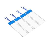 PATIKIL Segnalibro Lente Ingrandimento con Righello, 4pz 3X Ingrandimento Foglio Pagina Lente Ingrandimento Lente per Basso Visione Persone Lettura Libro Rivista Giornale, Blu