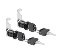 PATIKIL Serratura Cassetti Chiavi 2Pz 1-1/6" (30mm) Cilindro Serratura Lega Zinco Chiave Differente Armadietto Porta Ufficio Casa Buca Delle Lettere Nero
