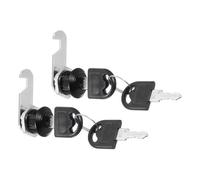 PATIKIL Serratura Cassetti e Armadietti Chiavi, 2Pz, 5/8" (16 Mm) Chiave Diversa, Cilindro Sicurezza Lega Zinco, Camma per Porta, Armadio, Cassetta Postale, Ufficio, Nero