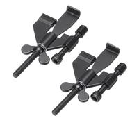 PATIKIL Serratura di sicurezza portatile nera, confezione da 2 dispositivi regolabili per serratura della porta dell'hotel, con custodia per una maggiore sicurezza per viaggi, hotel, casa,