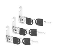 PATIKIL Serratura per Cassetti con Chiavi, 3pz 5/8"(16mm) Camma Cilindro Serratura Sicurezza Lega Zinco Chiave Uguale per Porta Armadio Casa Cassetta Postale Ufficio, Argento
