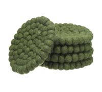PATIKIL Set Di 5 Sottobicchieri Rotondi In Feltro Di Lana, cuscino E Carini Per Scrivania Decorazione Tavolo In Feltro fare A Mano Divertente Per Bar Casa Ufficio Ristoranti, Verde