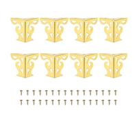 PATIKIL Set Di 8 Gambe Mobili Forate 3 Pollici Moderni In Metallo Oro