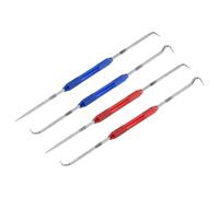 PATIKIL Set di Attrezzi a Uncino e Punta, 2 Pz Punta Dritta a 90 Gradi, 2 Pz Punta a 45 Gradi, Punta Doppia a Uncino per Rimuovere Guarnizioni di Precisione e Sigilli d'Olio