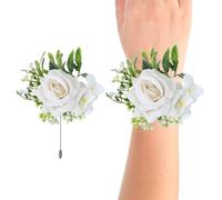 PATIKIL Set di Bracciali da Damigella d'Onore con Rose Bianco