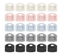 PATIKIL Set di Coperture per Chiavi, 25 Pz 1 Pollice Etichette e Protettori per Teste di Chiavi Coperture per Chiavi con Etichette Accessori per Chiavi, 5 Colori