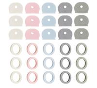 PATIKIL Set di Copritasti, 40 Pz Etichette per Tasti Anelli Identificativi Copritasti in Silicone Protettori per Teste di Chiavi Accessori per Chiavi, 5 Colori
