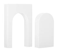 PATIKIL Set Scenografia Sfondo Fotografico Combinazione Porta Cubo Geometrico Schiuma Dura Foto Scenografia per Strumenti Trucco Servizio Fotografico Profumo Decorazione Bianco