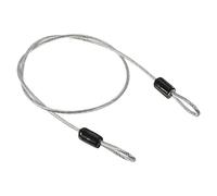 PATIKIL Sicurezza Acciaio Cavo 2.5mm x 0.5m/1.64ft Cavo Antifurto Rivestito Bagaglio Blocco Filo Corda con Doppio Cerchio Cavo di Sicurezza per Esterni Trasparente