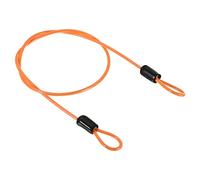 PATIKIL Sicurezza Acciaio Cavo 2.5mm x 0.5m/1.64ft Cavo Antifurto Rivestito Bagaglio Blocco Filo Corda con Doppio Cerchio Cavo di Sicurezza per Esterni Arancione