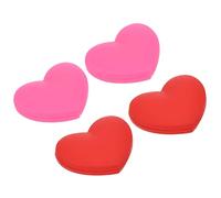 PATIKIL Smorzatore di vibrazioni da tennis, confezione da 4 pezzi, a forma di cuore, in silicone, ammortizzatore per racchetta da tennis, rosso, rosa