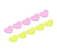 PATIKIL Smorzatori di vibrazioni da tennis, confezione da 10 pezzi, in silicone, a forma di cuore, ammortizzatori per racchette da tennis, giallo, rosa pallido