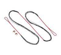 PATIKIL Sostituzione Corda Arco, 12 Fili Corda Ricurva con Punto Nock per Arco Ricurvo Tradizionale Amo 64", Rosso-Nero