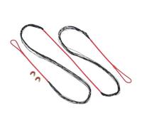 PATIKIL Sostituzione Corda Arco, 16 Fili Corda Ricurva con Punto Nock per Arco Ricurvo Tradizionale Amo 70", Rosso-Nero