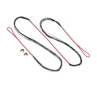 PATIKIL Sostituzione Corda Arco, 16 Fili Corda Ricurva con Punto Nock per Arco Ricurvo Tradizionale Amo 64", Rosso-Nero