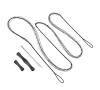 PATIKIL Sostituzione Corda per Arco con Protezioni per Dita per Amo 68", Corda per Arco Ricurvo Tradizionale a 12 Fili, Nero