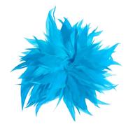PATIKIL Spilla a fiore con piuma grande 7,9 pollici Blu lago | Spille da risvolto, corsage di piume soffici, per donna, abito da cerimonia, festa, ballo, prom