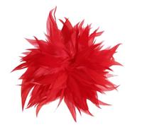 PATIKIL Spilla a fiore con piuma grande da bavero 7.9 pollici Rosso | Oversize corsage di piume morbide, per donna, per abito, completo, matrimonio, festa, ballo, banchetto, prom, gioielli