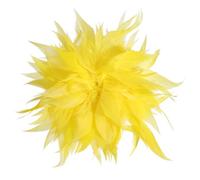 PATIKIL Spilla a fiore di piuma 7,9 pollici giallo | Corsage piume soffici oversize, spille per risvolto, per donna, per abito, nozze, ballo, banchetto, prom, gioielli, copricapo
