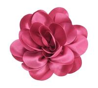 PATIKIL Spilla A Forma Di Rosa In Tessuto Di Satin, 7.5" Extra Large Grande Spilla Di Seta Elegante Per Donne Abito Matrimonio Banchetto Vestito Completo, Colore Rosso Rosa