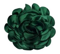 PATIKIL Spilla A Forma Di Rosa In Tessuto Satinato Extra Large 24cm Rosa Di Seta Elegante Spille Da Balzo Per Donna Abito Matrimonio Completo Vestito Verde Scuro