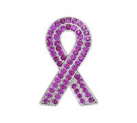 PATIKIL Spilla A Nastro Con Cristalli, Spilla Da Seno Con Cristalli Per Donne Regalo Speranza Amore Fede Vigoria, Viola