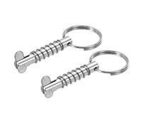 PATIKIL Spilla di Rilascio Rapido in Acciaio Inossidabile 316 2pz Perno Superiore Bimini Utilizzabile 1,6", Lunghezza Totale 2", Dia 0,3", Ferramenta Marino Barche Camma Caduta Molla