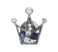 PATIKIL Spille Da Lapel A Forma Di tiara, Spilla Da Colletto Piccola Con Cristalli Regina Per Abito Da Donna Uomo Matrimonio Party Camicia Cappotto, Grigio(Blu)