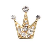 PATIKIL Spille Da Occhiello A Forma Di tiara, Spilletta Da Colletto Piccola Con Cristalli Regina Per Abiti Da Lavoro Uomini Donne Matrimonio Feste, Tonalità Oro (Bianco)